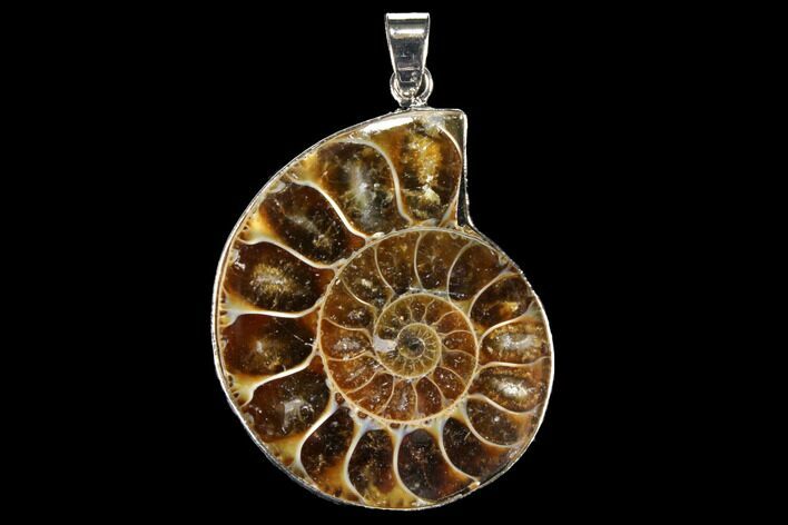 Fossil Ammonite Pendant - Million Years Old #112455